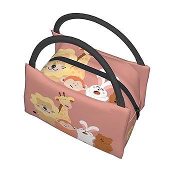 Amazon｜たべっ子どうぶつ 保冷 がま口 ランチバッグ ブラック